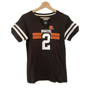 NFL Team Apparel Cleveland Browns Manziel Short Sleeve T Shirt Women's Medium